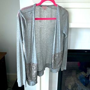 Grey long cardigan with sequins! Beautiful!